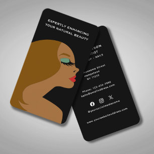Social Media Hairstylist Makeup Artist Beautician Visitkort