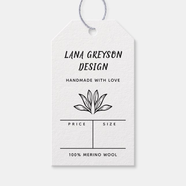 Social Media Handmade Löv-Pris Presentetikett (Framsidan)