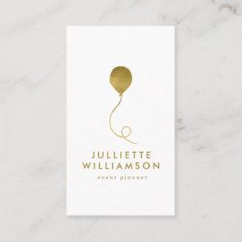Social-media i guld & White Balloon Event Planner Visitkort