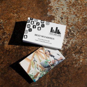 Social Media Icons Logotyp Influencer Podcaster Visitkort