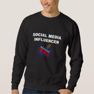 Social Media Influencer av duty Funny Innehåll Cre Lång Ärmad Tröja