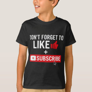 Social Media Influencer like och Subscription T Shirt