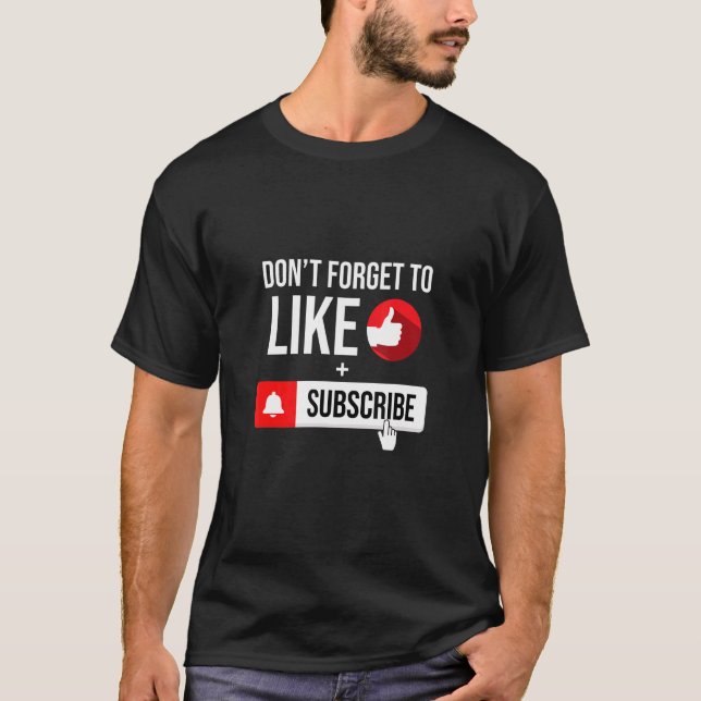Social Media Influencer som prenumererar på videok T Shirt (Framsida)