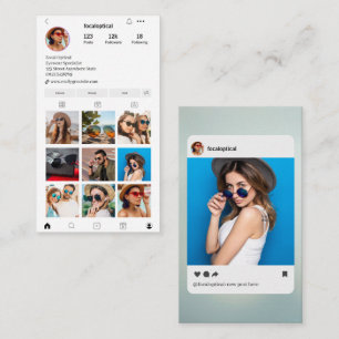 Social Media Instagram-profil Stil Visitkort