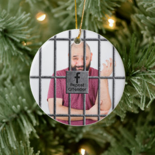 Social Media Jail Photo Julgransprydnad Keramik