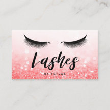 Social Media Lash Öga Red Rosa Glitter