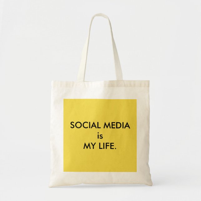 Social Media Life-citat Tygkasse (Framsidan)