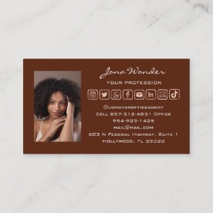 Social Media Logotyp Anpassningsbar Foto QR-Blogga Visitkort