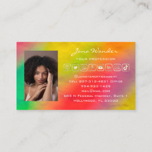 Social Media Logotyp Photo QR-kod Makeup HoloGraph Visitkort