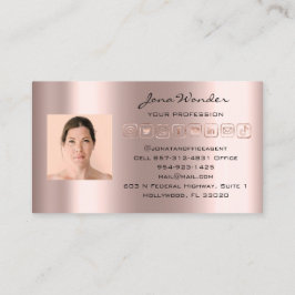 Social Media Logotyp Photo QR-kod Makeup Ro Visitkort