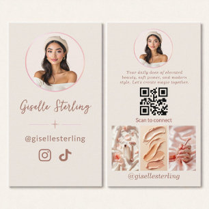 Social Media Luxury Instagram TikTok Modern Visitkort
