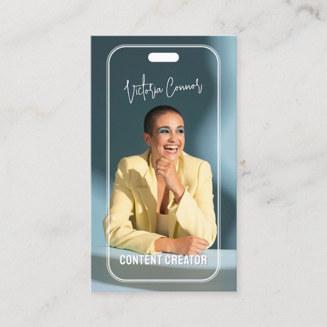 Social Media Manager Content Creator QR Code Visitkort (Framsida)