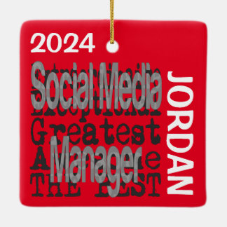 Social Media Manager Extraordinaire ANPASSNINGSBAR Julgransprydnad Keramik