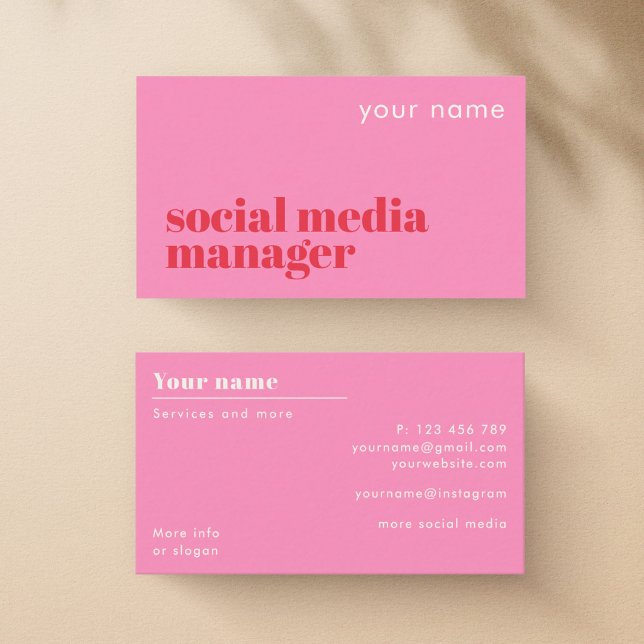 Social media manager modernt visitkort (Skapare uppladdad)