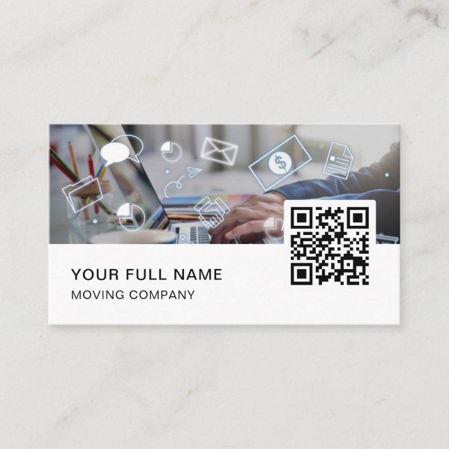 Social Media Manager QR-Logotyp, Social Media Visitkort (Framsida)