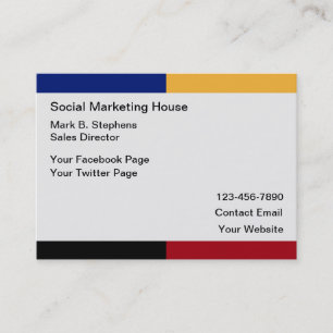 Social Media Marknadsföring Business Contact Card