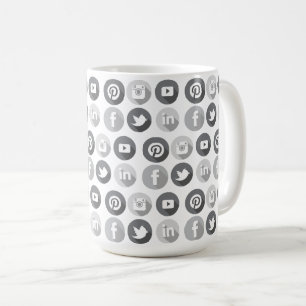 Social Media Marknadsföring Manager-presentatör Kaffemugg