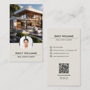 Social-media med äkta Gods-Anpassningsbar-fotot QR Visitkort
