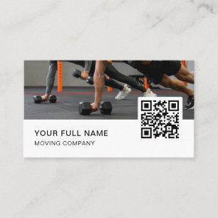 Social Media med QR-Logotyp för Fitness Trainer Ag Visitkort
