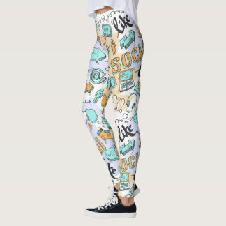 Social Media Mönster Leggings
