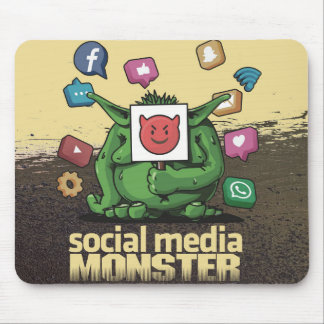 Social Media Monster Mousepad Musmatta