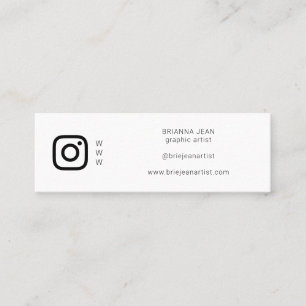 Social Media och webbplats - minimalistisk enkel v Mini Visitkort