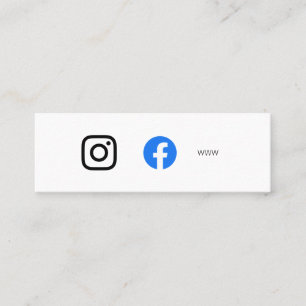 Social Media och webbplats - minimalistisk enkel v Mini Visitkort