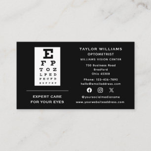 Social Media Optometrist Optician Oftalmolog Visitkort
