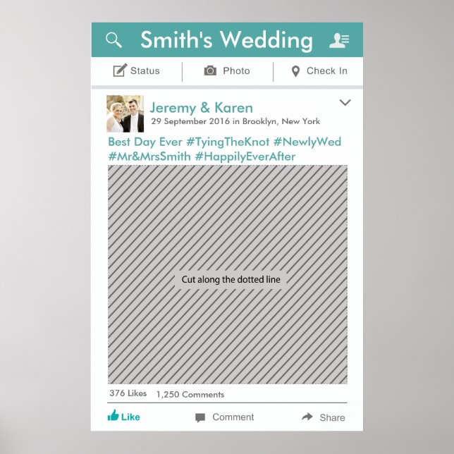 Social Media Party Frame Photo Booth Prop Poster (Framsidan)