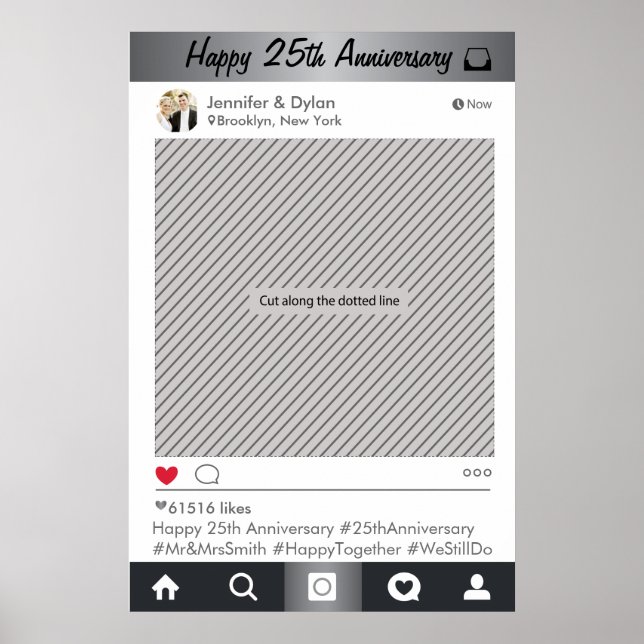 Social Media Party Frame Photo Booth Prop Poster (Framsidan)