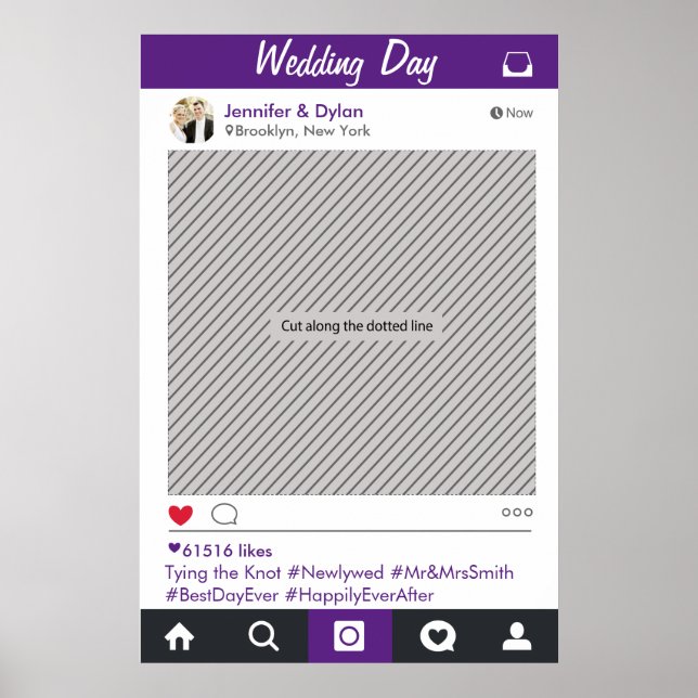 Social Media Party Ram Photo Booth Prop Poster fot (Framsidan)