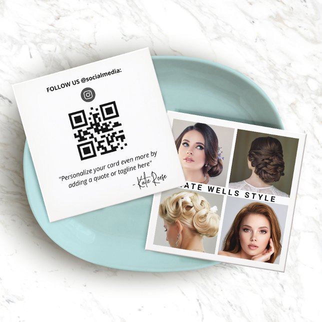 Social Media Photo Card - Instagram Fyrkantigt Visitkort (Skapare uppladdad)