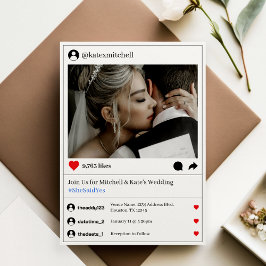 Social Media Post Photo Bröllop Inbjudningar