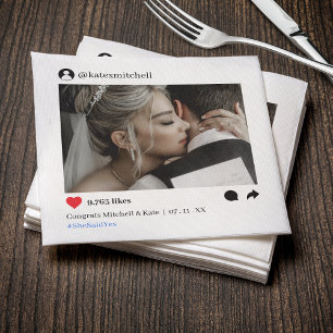 Social Media Post Photo Bröllop Pappersservett