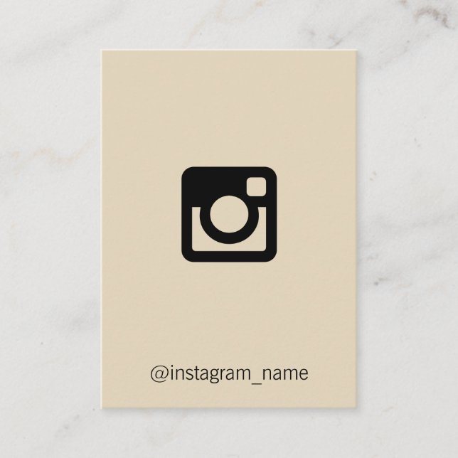 Social Media Promotion / Beige Visitkort (Framsida)