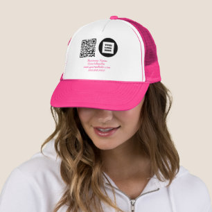 Social media QR Code Rosa Modern Business Logotyp Keps