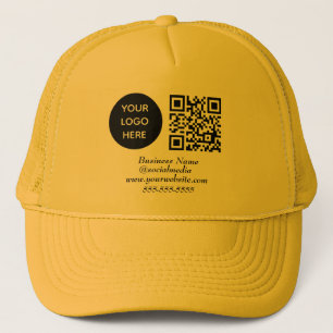 Social media QR Gult Code Modern Business Logotyp Keps