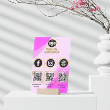 Social Media QR-kod för akryltecken - Anpassningsb