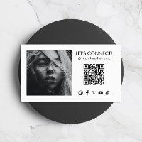 Social Media QR-kod Lägg till foto Vit