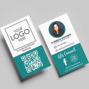Social Media QR-kod - medarbetarfoto och företagsL Visitkort