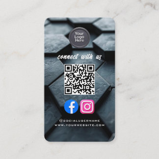Social Media QR-kod Modern Pro Minimalistisk Slick Visitkort