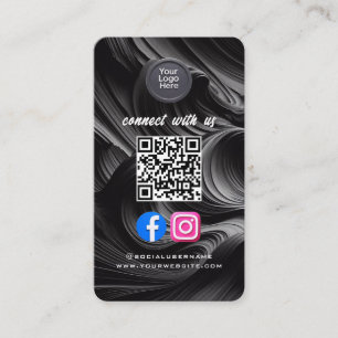 Social Media QR-kod Modern Pro Minimalistisk Slick Visitkort