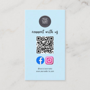 Social Media QR-kod Modern Pro Minimalistisk Slick Visitkort