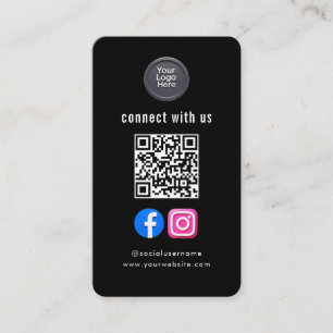 Social Media QR-kod Modern Pro Minimalistisk Slick Visitkort