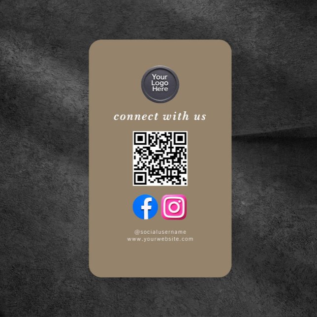 Social Media QR-kod Modern Pro Minimalistisk Slick Visitkort (Skapare uppladdad)