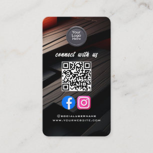 Social Media QR-kod Modern Pro Minimalistisk Slick Visitkort