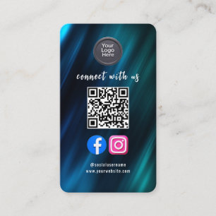 Social Media QR-kod Modern Pro Minimalistisk Snygg Visitkort