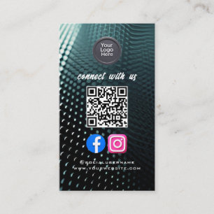 Social Media QR-kod Modern Pro Minimalistisk Snygg Visitkort