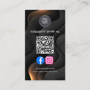 Social Media QR-kod Modern Pro Minimalistisk Snygg Visitkort