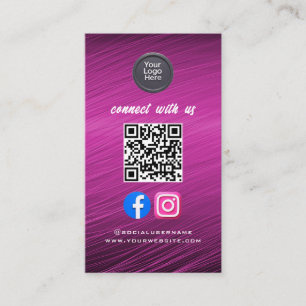 Social Media QR-kod Modern Pro Minimalistisk Snygg Visitkort